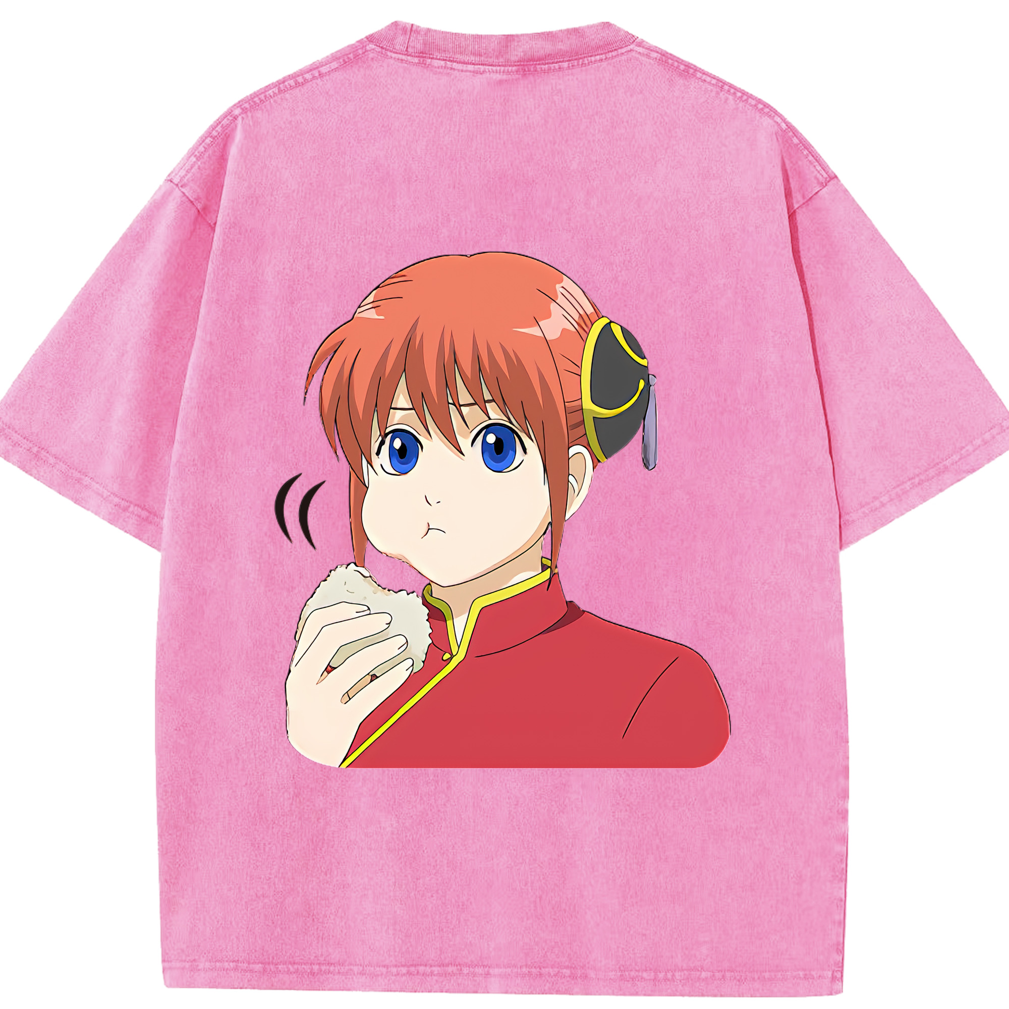 （画像用） ぎんたま 坂田銀時（さかたぎんとき） 神楽 志村新八（しむら しんぱち） GINTAMA Sakata Gintoki Kagura Shimura Shinpachi 綿100% ヴィンテージ風 半袖Tシャツ（背面プリント）